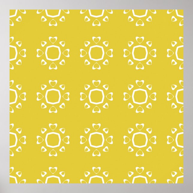 Poster Abstract seamless pattern of yellow color backgrou (Frente)