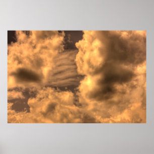 Poster Abstract sepia cloud backgroundabstract, art, arti