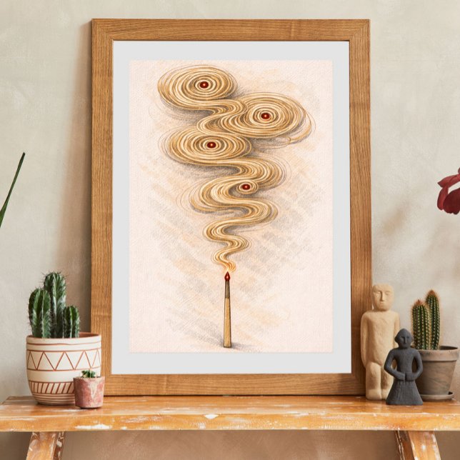 Poster abstract smoke art | matchstick illustration (Criador carregado)