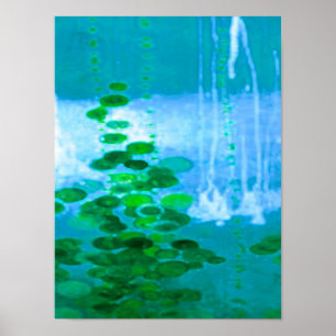 Poster Abstract Symphony In Blue And Green