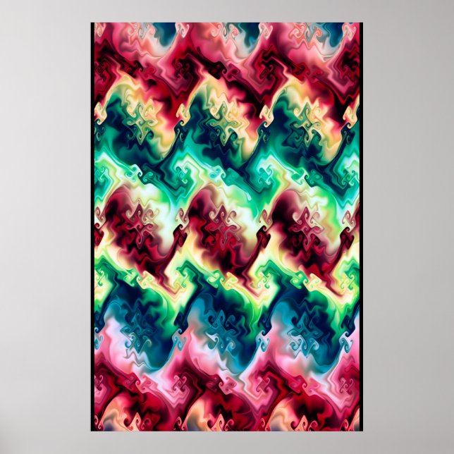 Poster Abstract Waves of Color (Frente)