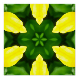 PÔSTER ABSTRACT YELLOW AND GREEN DRAWING. SAMER BRASIL. 3