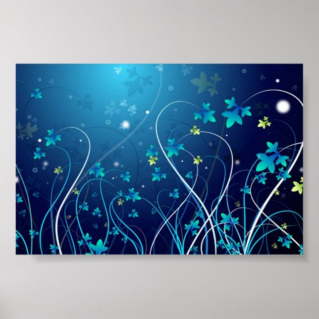 Poster Abstracto azul (Frente)