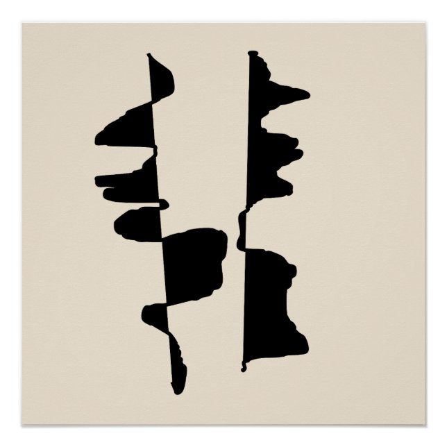 Pôster "Abstrait Dual Face" (Frente)
