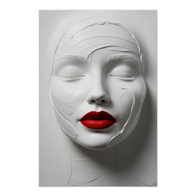 Pôster  Abstraktes Gesicht Poster (Frente)