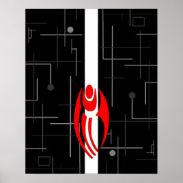 Poster Abstrated Floor design do AI Cyborgs