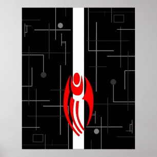 Poster Abstrated Floor design do AI Cyborgs