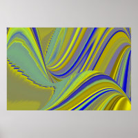 abstrato 3D em azul Dourado amarelo verde