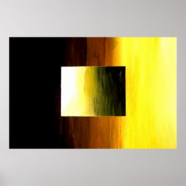 POSTER ABSTRATO 3D OURO AMARELO (Frente)