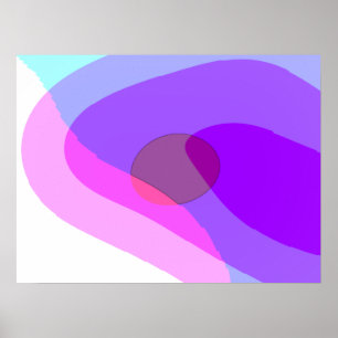 Poster Abstrato 409 da Retro Roxo