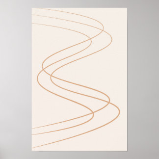 Poster abstrato amarelo e bege - arte/ minimalista