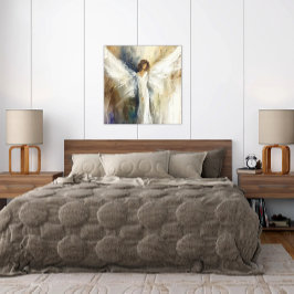 Poster Abstrato Angel cores neutrais em todas as i