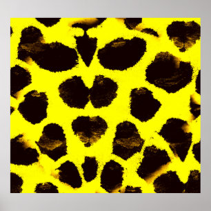 Poster Abstrato Animal Print Lepard Watercolor