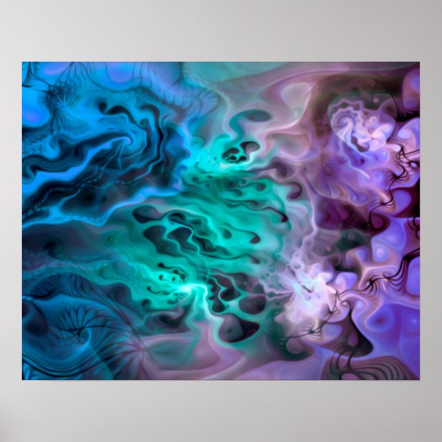 Pôster Abstrato Apófise Fractal I (Frente)
