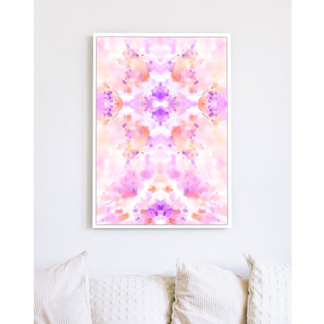 Poster Abstrato Art Divino Feminilidade Roxo Laranja Boho (Criador carregado)