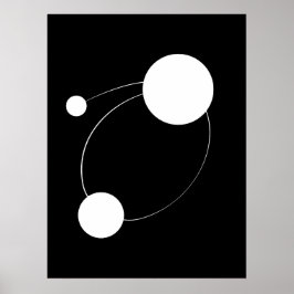 Poster Abstrato Art dos círculos interligados | G Minimal