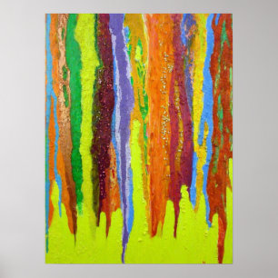 Poster Abstrato Art em amarelo