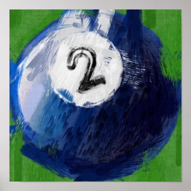 Pôster Abstrato Art Nº 2 Billiards Ball (Frente)