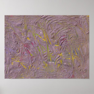 Poster Abstrato Art Trendy Pink Yellow Green Modern
