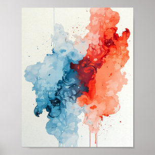 Poster Abstrato Art - Watercolor Bruske Stroke Design 2