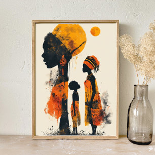 Poster abstrato arte africana