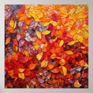 Poster Abstrato Autumn Mosaic Fine Art