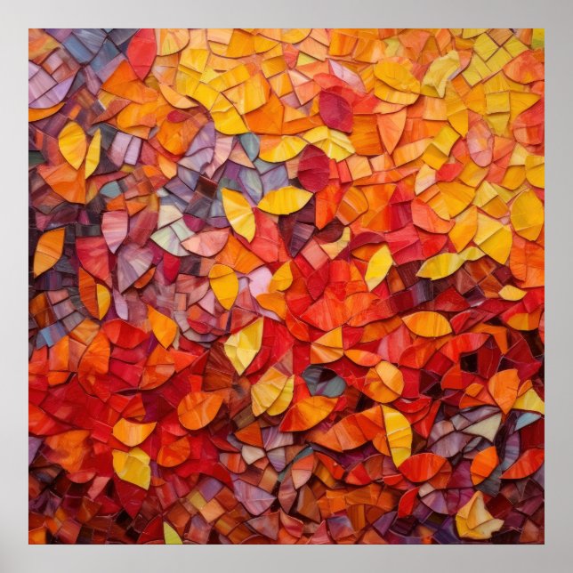 Poster Abstrato Autumn Mosaic Fine Art (Frente)