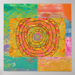 Poster Abstrato Aztec