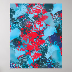 Poster Abstrato azul