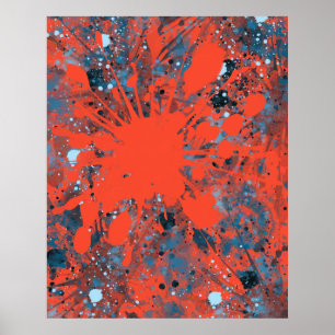 Poster Abstrato Azul Moderno