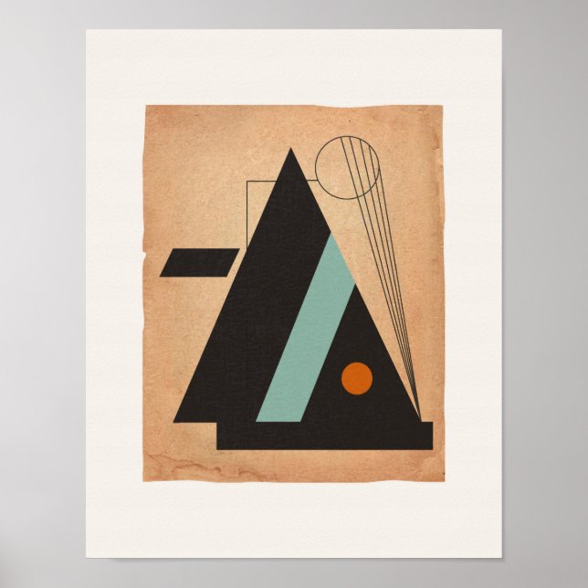 Poster Abstrato Bauhaus nº 3 (Frente)