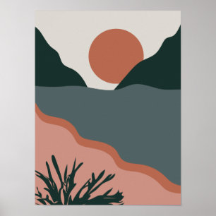 Poster Abstrato Beach Wall Art