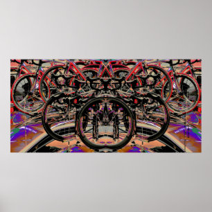 Pôster Abstrato Bikes (Volta à Grã-Bretanha em 2010)