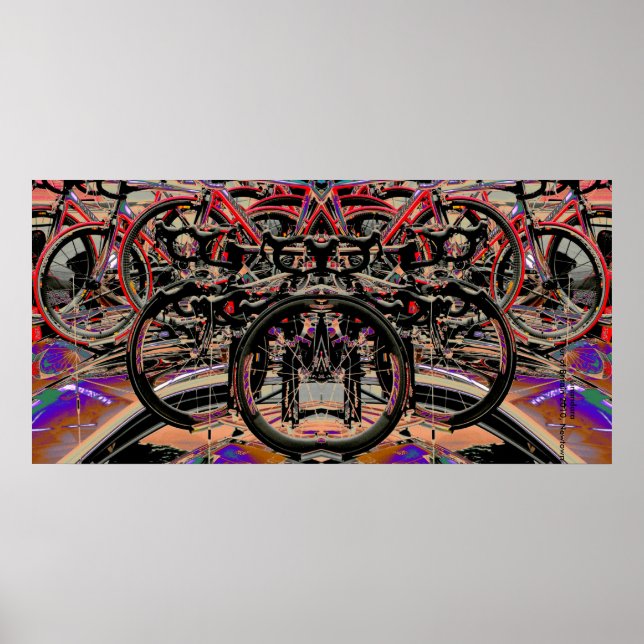 Pôster Abstrato Bikes (Volta ao Reino Unido 2010) (Frente)