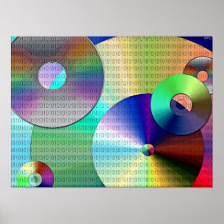 Pôster Abstrato Binary Disks