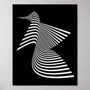 Poster Abstrato Bird — Arte Óptica