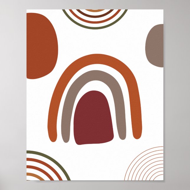 Poster Abstrato boho Design minimalista (Frente)