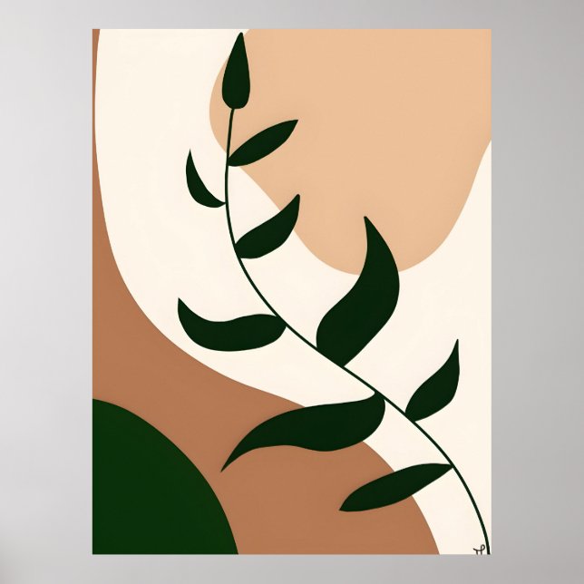 Poster Abstrato Boho e Arranque moderno do clipe 2026 (Frente)