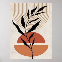 Poster Abstrato Boho e Arte de Clipe Moderna Imprimíveis
