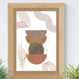 Poster Abstrato boho minimalista