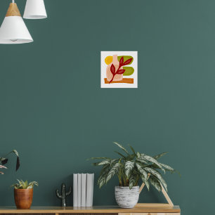 Poster Abstrato Boho Vase "Vida Estática"