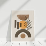 Poster Abstrato Botânica de Cor do Tom da Terra Moderna<br><div class="desc">Esta Abstrato de Botânica Moderna de Cor do Tom da Terra é uma escolha de excelente para um interior neutro ou boêmico.</div>