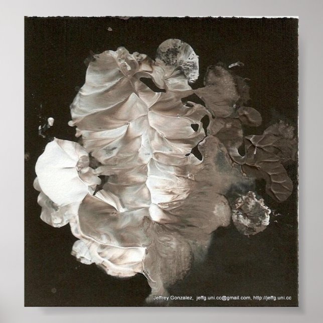 Poster Abstrato Branco (Frente)