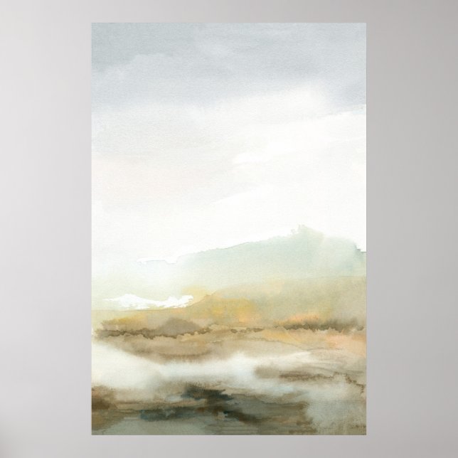 Poster Abstrato Brown Misture Landscape Vertical Wall Art (Frente)