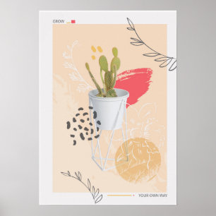 Poster Abstrato Cactus