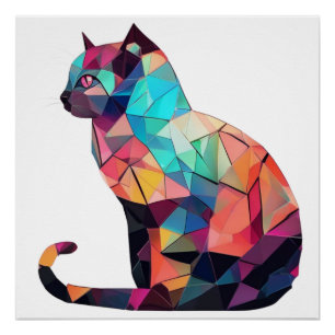 Pôster Abstrato Cat