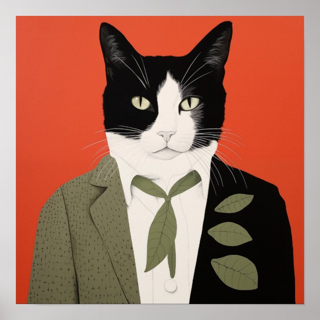 Poster Abstrato Cat (Frente)