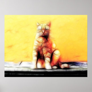 Poster Abstrato Cat