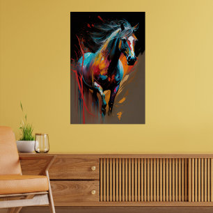 Poster Abstrato Cavalo 2