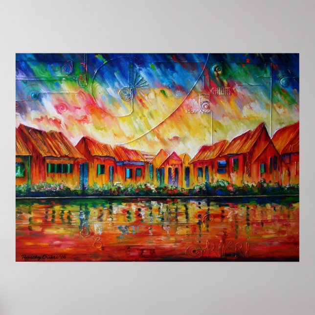 Pôster Abstrato Cityscape XX (Frente)